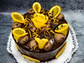Narancsos tr&uuml;ffel torta