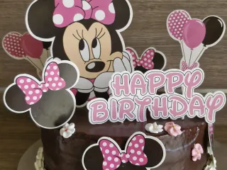 torta sz&uuml;linapi minnie mouse csoki